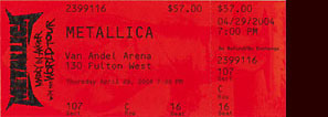 Live Metallica || 4/29/2004 - Van Andel Arena, Grand Rapids, MI  