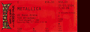 Live Metallica || 5/1/2004 - US Bank Arena, Cincinnati, OH  