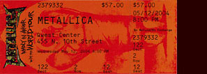 Live Metallica || 5/12/2004 - Qwest Center , Omaha, NE  