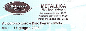 Live Metallica || 6/17/2006 - Heineken Jammin Festival, Imola, ITA 