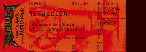 Live Metallica || 8/19/2004 - Conseco Fieldhouse, Indianapolis, IN 