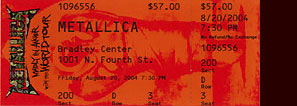 Live Metallica || 8/20/2004 - Bradley Center, Milwaukee, WI 