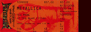 Live Metallica || 8/22/2004 - Mark of the Quad Cities, Moline, IL 