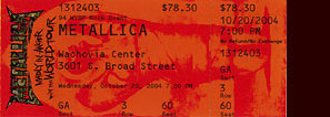 Live Metallica || 10/20/2004 - Wachovia Center, Philadelphia, PA 