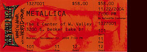 Live Metallica || 11/22/2004 - The E Center, Salt Lake City, UT 