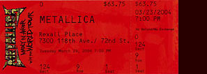 Live Metallica || 3/23/2004 - Rexall Place, Edmonton, AB Canada
