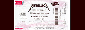 Live Metallica || 7/23/2008 - Cotroceni Football Stadium, Bucharest, ROM 