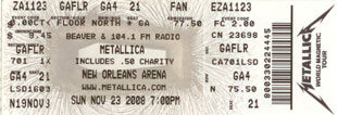 Live Metallica || 11/23/2008 - New Orleans Arena, New Orleans, LA 