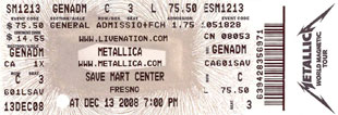 Live Metallica || 12/13/2008 - Save Mart Center , Fresno, CA  