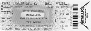 Live Metallica || 12/17/2008 - The Forum, Los Angeles, CA  