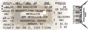 Live Metallica || 1/31/2009 - Prudential Center, Newark, NJ 
