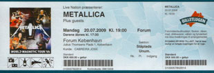 Live Metallica || 7/20/2009 - Copenhagen Forum, Copenhagen, DEN 