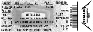 Live Metallica || 9/29/2009 - American Airlines Center, Dallas, TX 