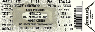 Live Metallica || 12/10/2009 - Honda Center, Anaheim, CA 