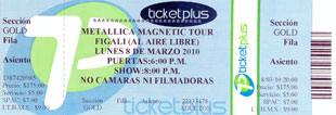 Live Metallica || 3/8/2010 - Figali Convention Center, Panama City, PAN 