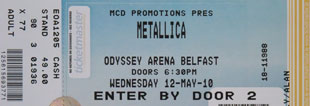 Live Metallica || 5/12/2010 - Odyssey Arena, Belfast, NIRE 