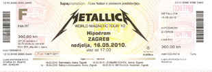 Live Metallica || 5/16/2010 - Hippodrome, Zagreb, HRV 