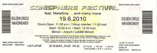 Live Metallica || 6/19/2010 - Sonisphere - Milovice Airport, Prague, CZE 