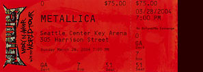 Live Metallica || 3/28/2004 - Key Arena, Seattle, WA  