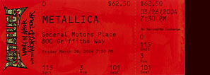 Live Metallica || 3/26/2004 - GM Place, Vancouver, BC Canada